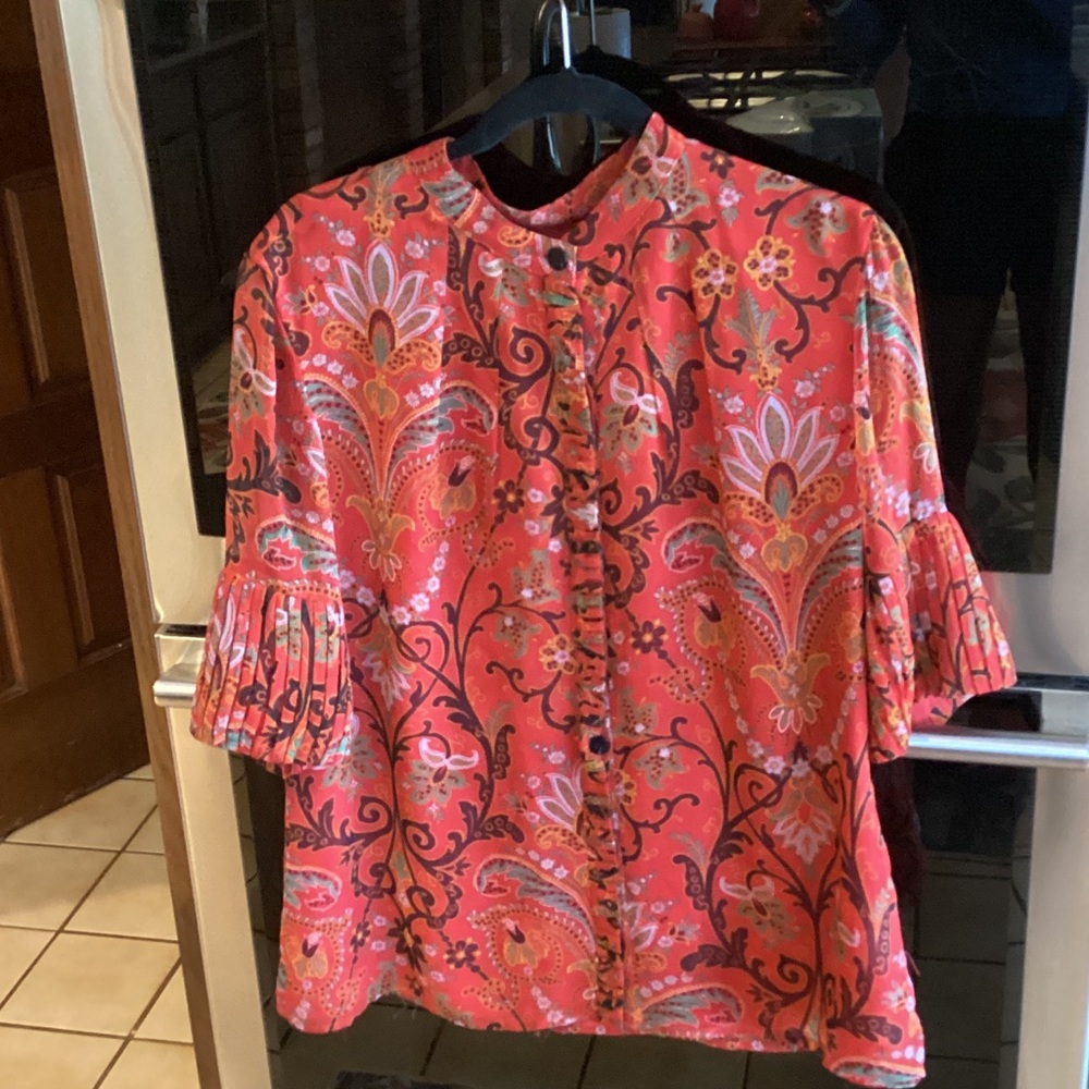 Floral Paisley Women's Top - Red